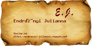 Endrényi Julianna névjegykártya