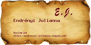 Endrényi Julianna névjegykártya